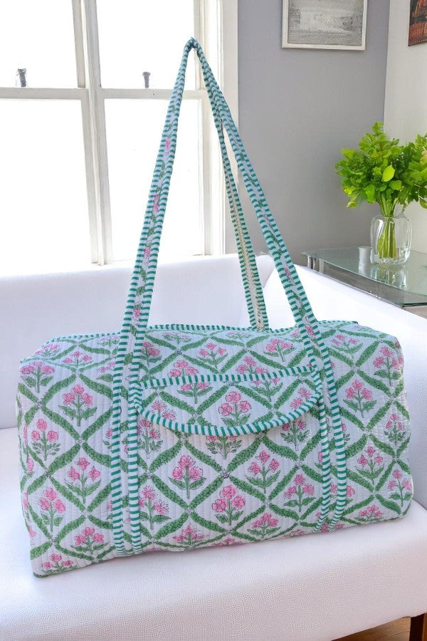 PREORDER Whitley Green Floral Print Duffle Bag