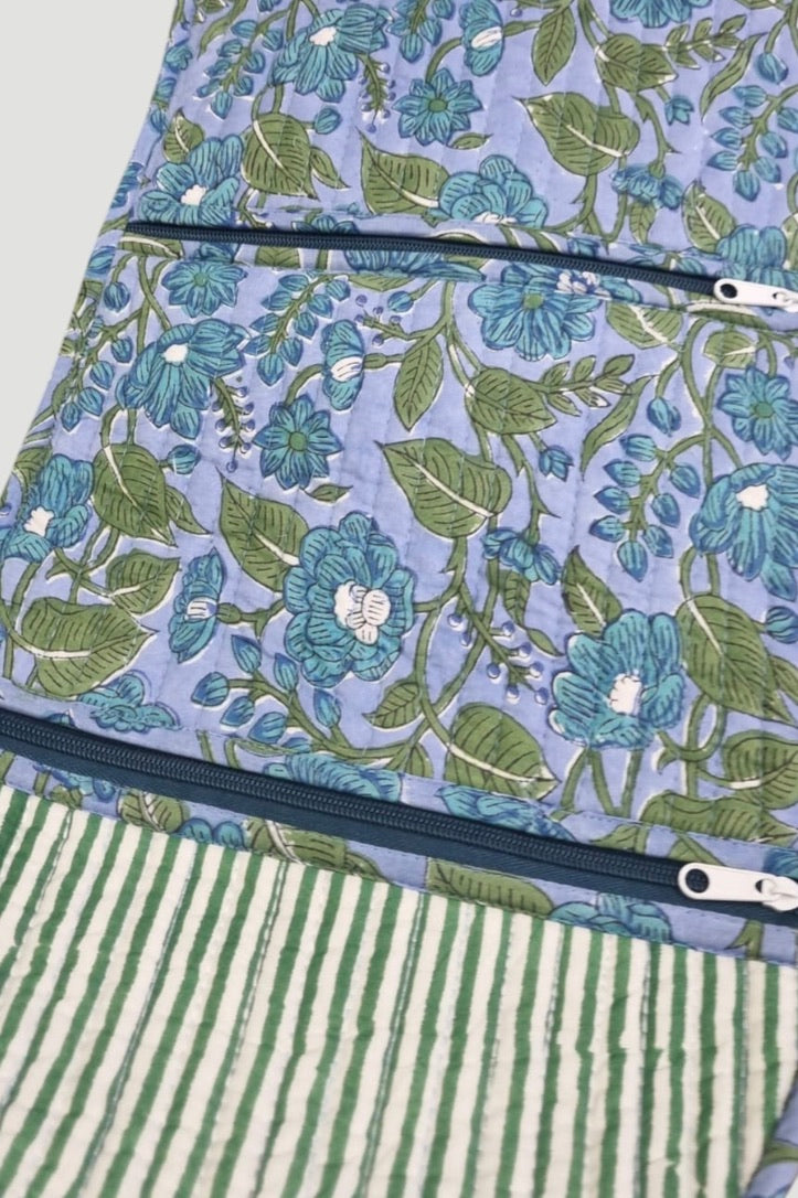 PREORDER Tate Blue Floral Jewelry Pouch