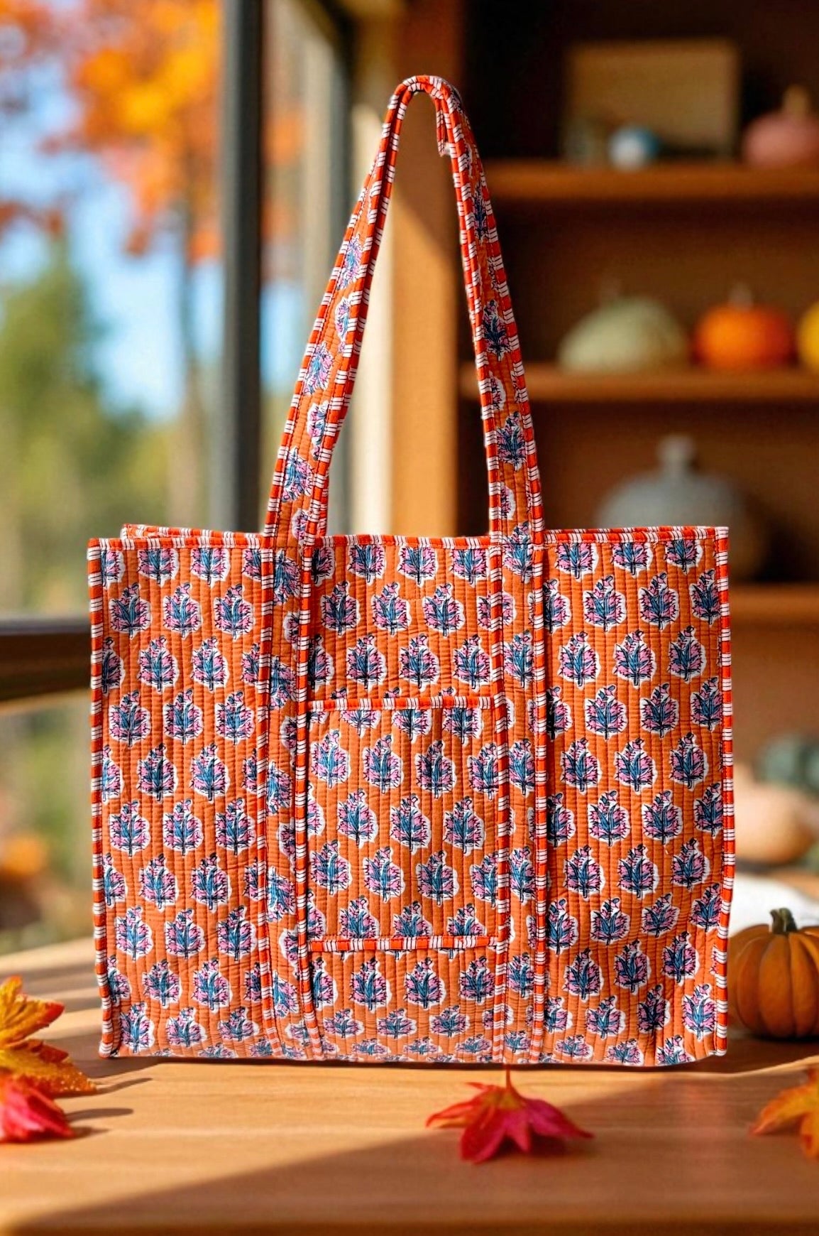 PREORDER Talbot Orange Floral Tote Bag