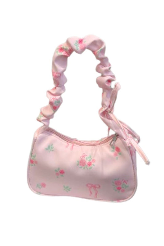 PREORDER Lily Pink Floral and Bow Shoulder Bag