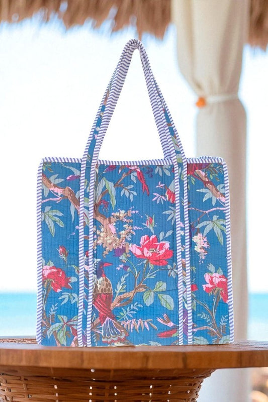 PREORDR Bronwyn Floral Bird Print Tote Bag