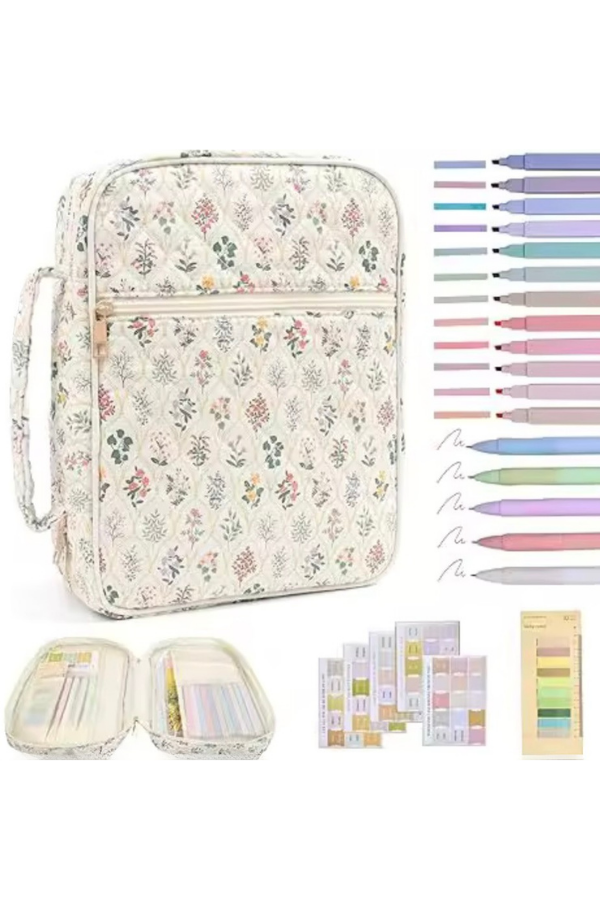Faith Cream Floral Zipper Bible Cover PREORDER