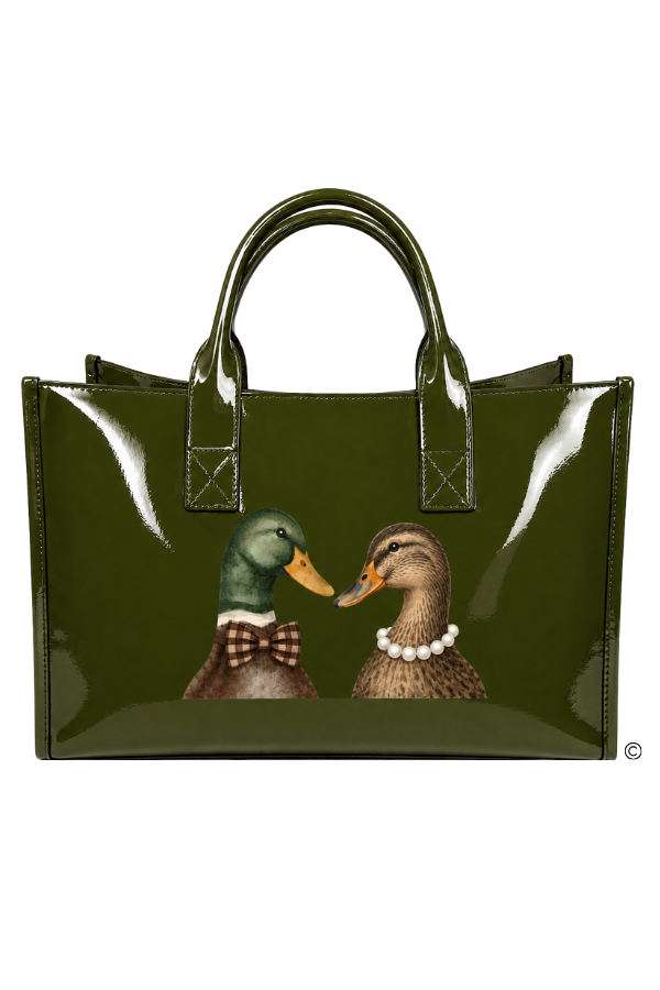 Mr and Mrs Mallard Vinyl Tote© PREORDER