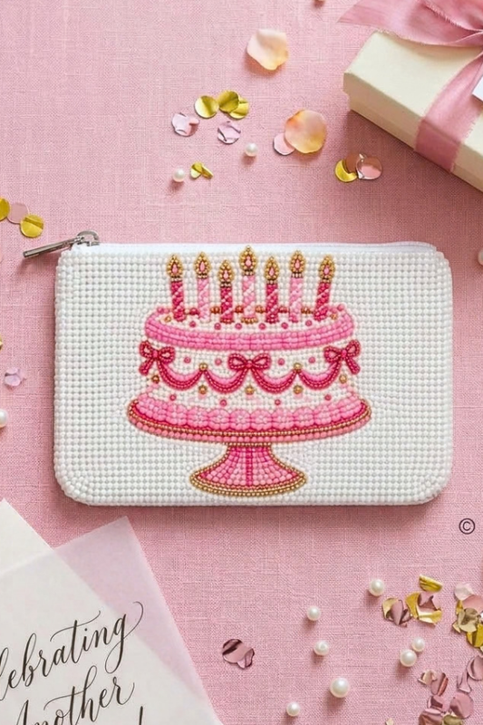 The Birthday Girl Beaded Coin Purse PREORDER