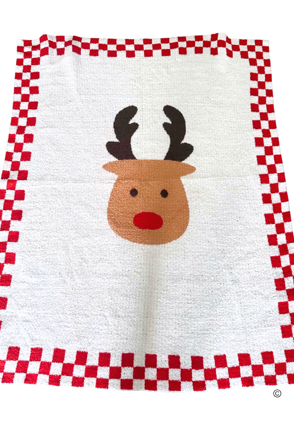 Santa's Sweetheart Reindeer Blanket PREORDER