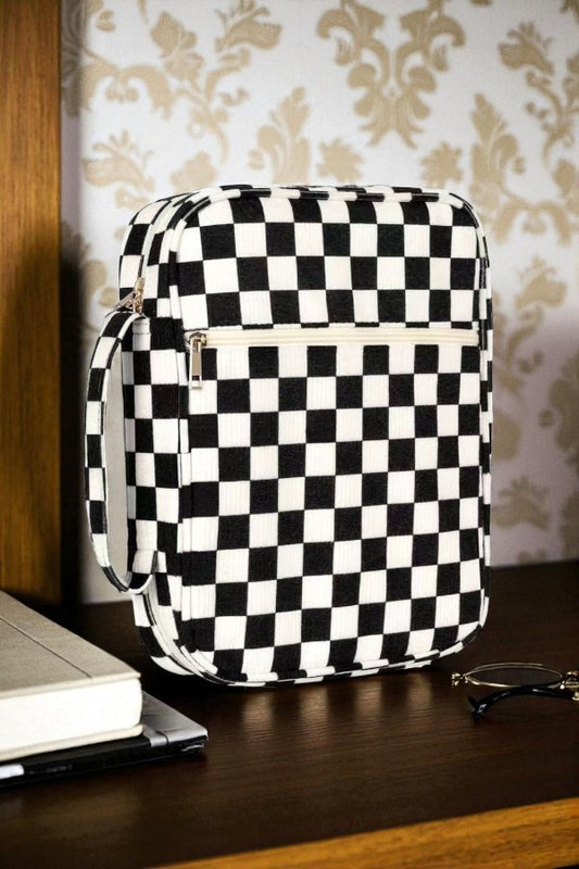 PREORDER Chloe Black Check Bible Cover