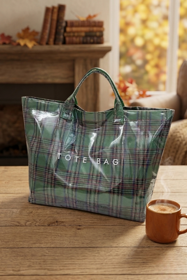Green Plaid TOTE BAG PREORDER