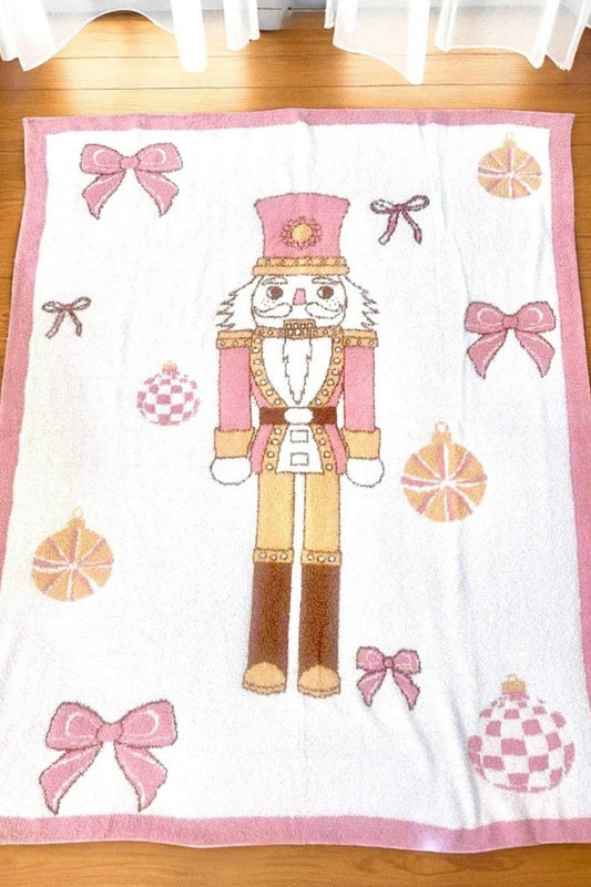 PREORDER Pink Nutcracker Bow Luxury Blanket