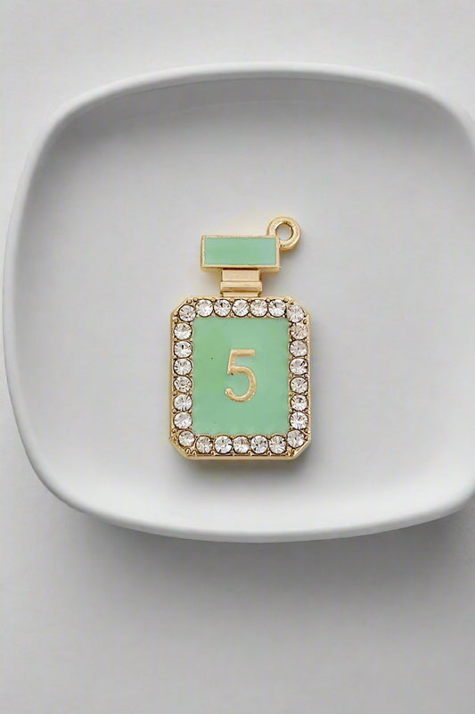 Teal Perfume Bottle Charm