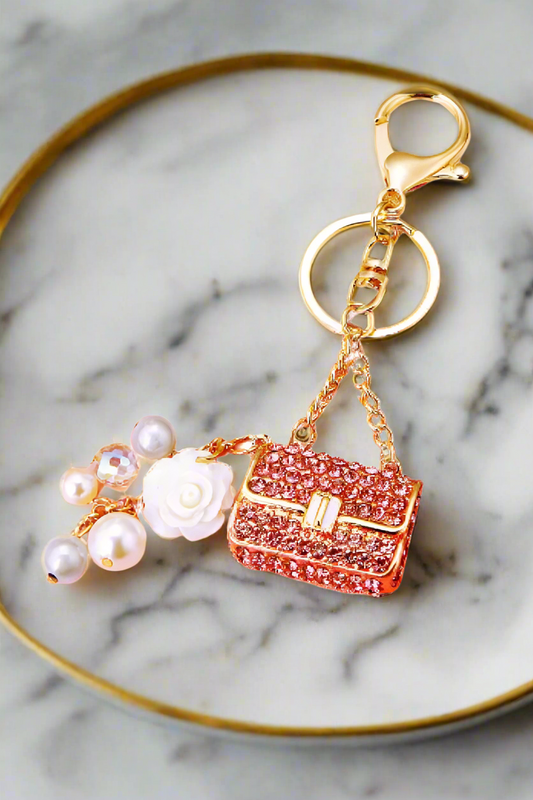 PREORDER Pink Rhinestone Handbag Purse Charm