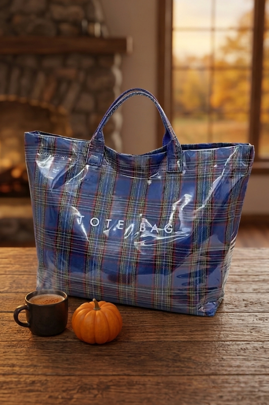 Blue Plaid TOTE BAG PREORDER