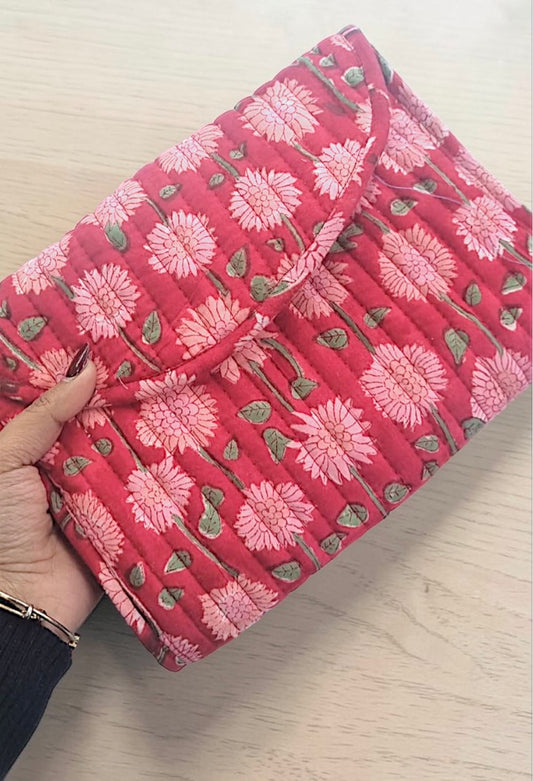 PREORDER Esme Red Floral Jewelry Pouch