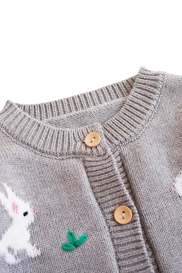 Hopping Along Yellow Kids Cardigan