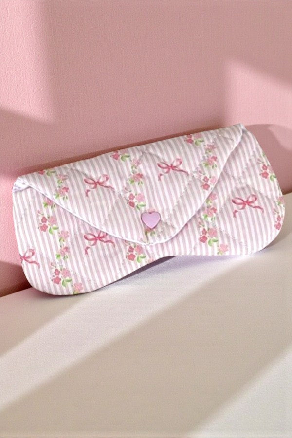 PREORDER Ava Pink Ribbon Eyeglass Case