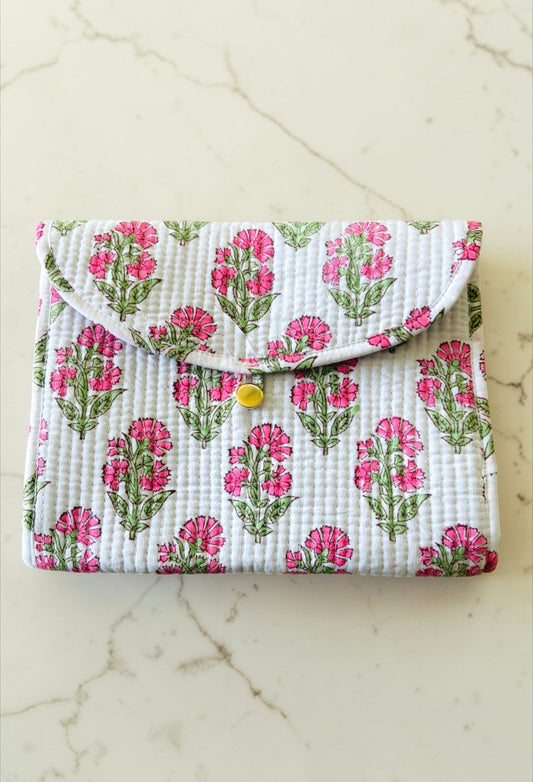 PREORDER Molly Pink Floral Jewelry Pouch