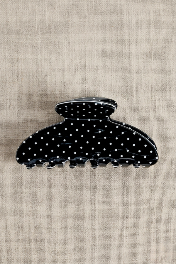 Black Polka Dot Claw Clip PREORDER