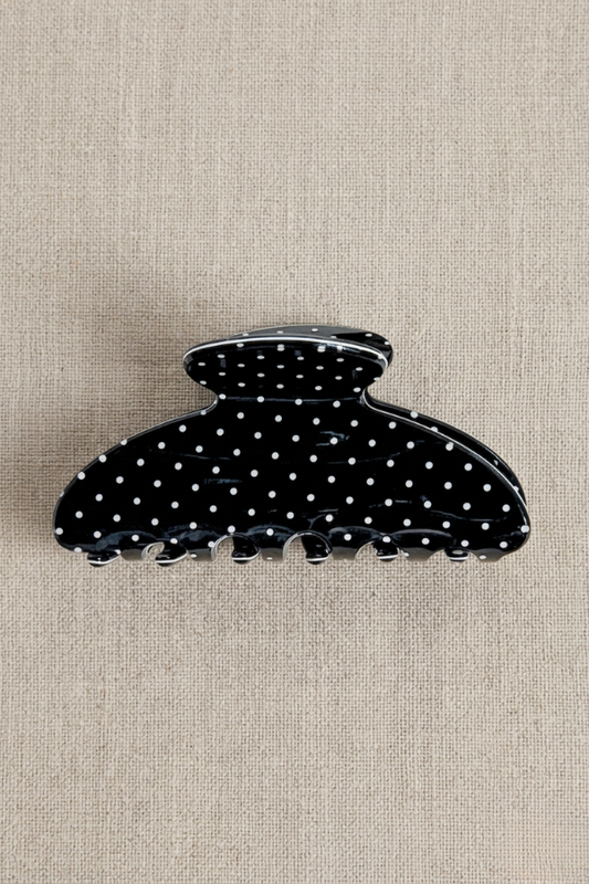 Black Polka Dot Claw Clip PREORDER