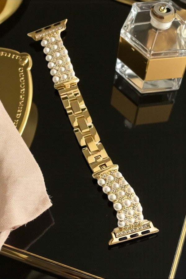 Beatrice Gold Pearl Smartwatch Band