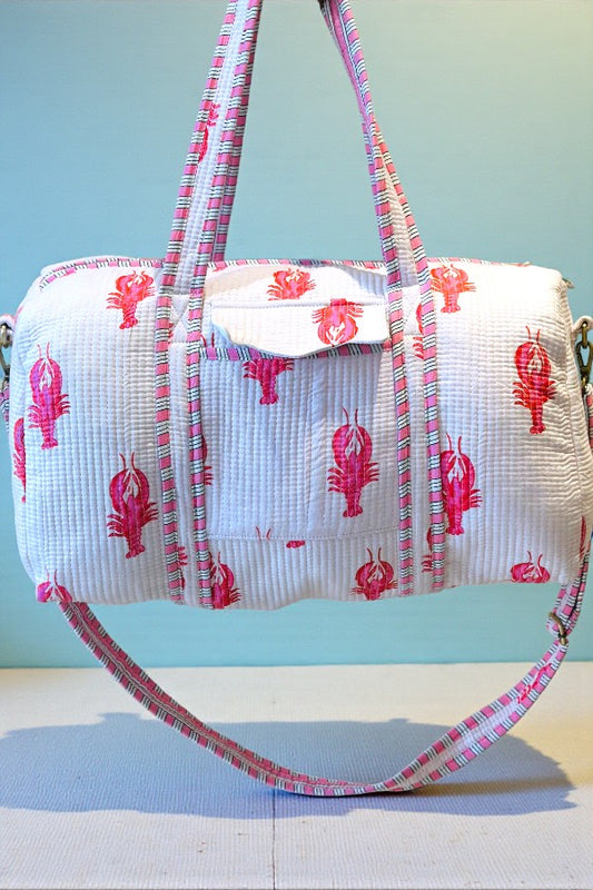 PREORDER Coastal Catch Lobster Print Duffel Bag