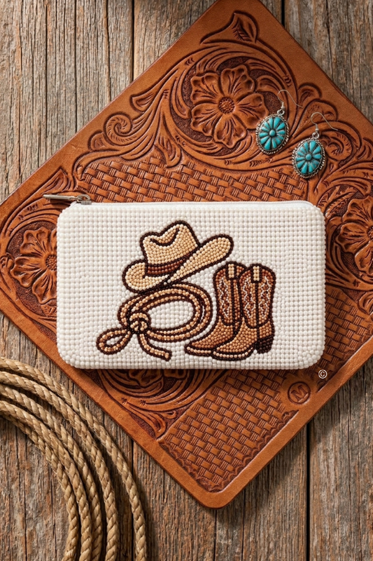 The Howdy Honey Beaded Coin Purse PREORDER