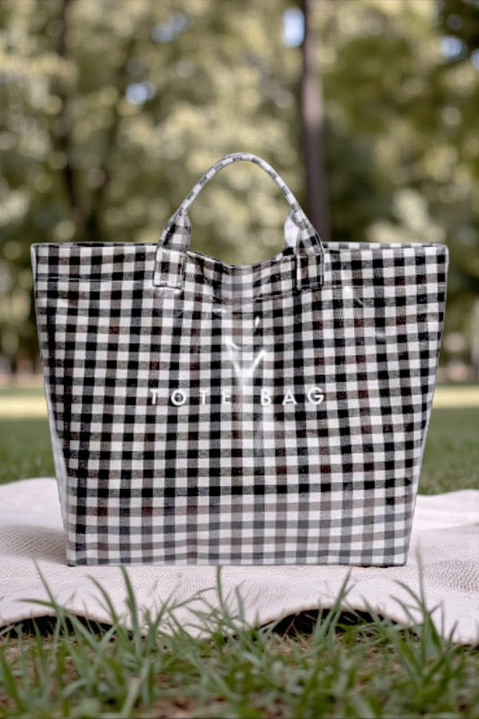 PREORDER Black Gingham TOTE BAG