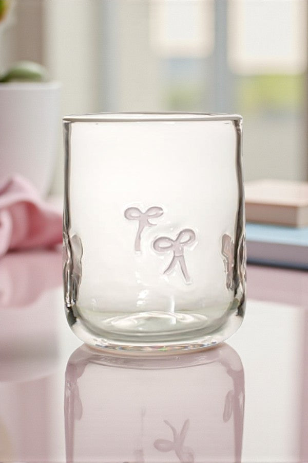 PREORDER Light Pink Bow Drinking Glass