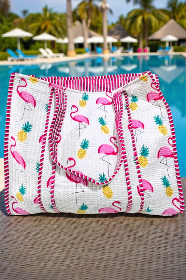PREORDER Florence Flamingo Print Tote Bag