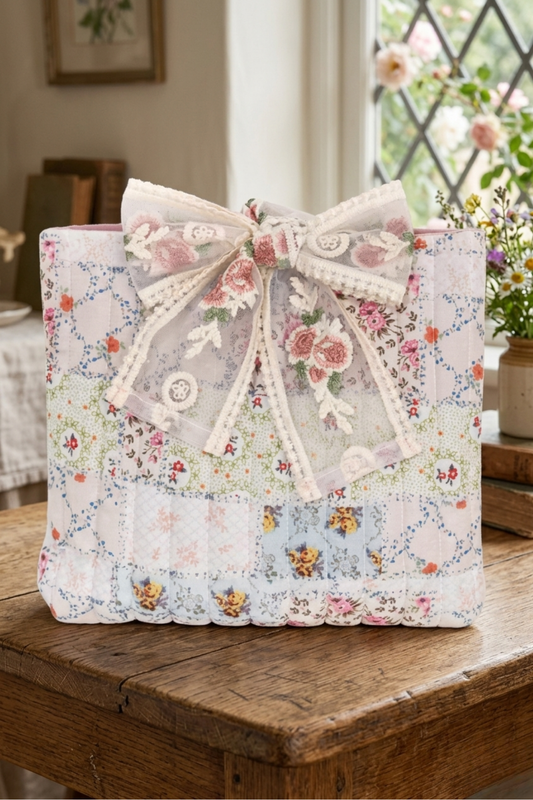 Estelle Quilted Floral Tie Bible Cover PREORDER