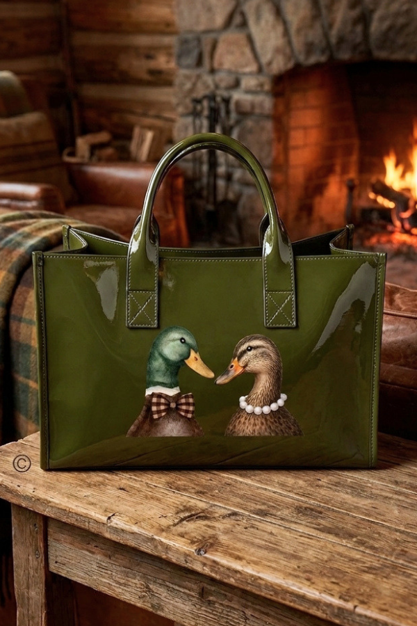 Mr and Mrs Mallard Vinyl Tote© PREORDER