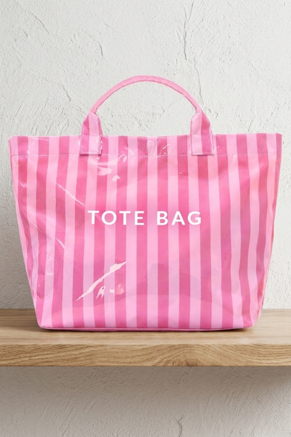 Pink on Pink Striped TOTE BAG PREORDER