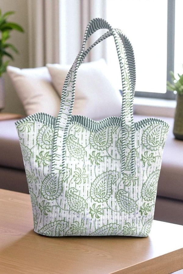 PREORDER The Paisley Garden Scalloped Tote Bag