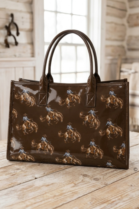 The Saddle Up Vinyl Tote© PREORDER