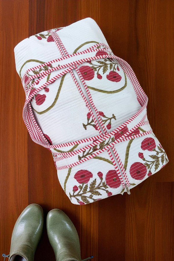 PREORDER Ellison Burgundy Floral Duffle Bag