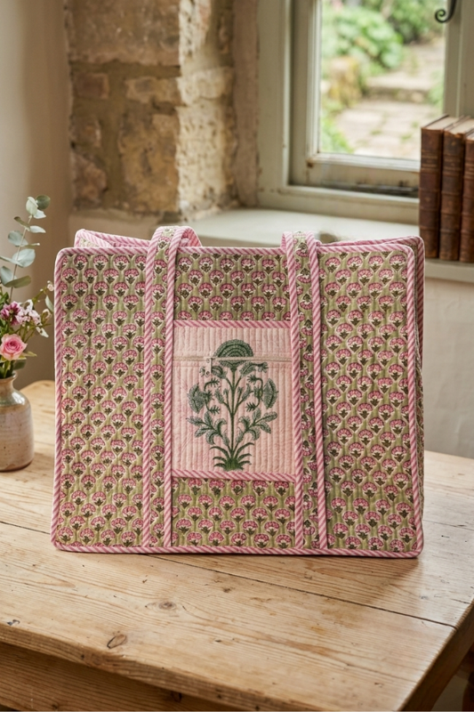 Mia Pink Floral Tote Bag PREORDER