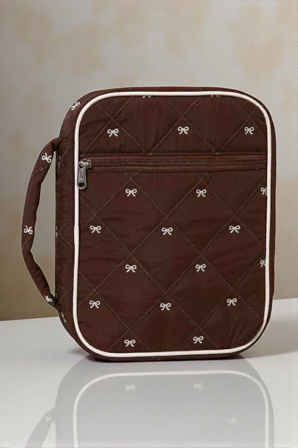 PREORDER Brown and White Bow Bible Cover