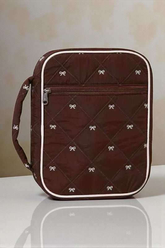 PREORDER Brown and White Bow Bible Cover