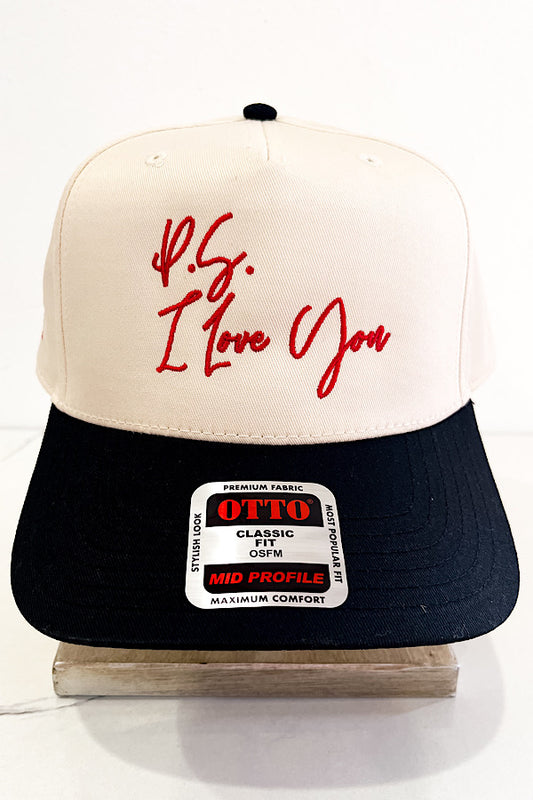 P.S. I Love You Embroidered Hat