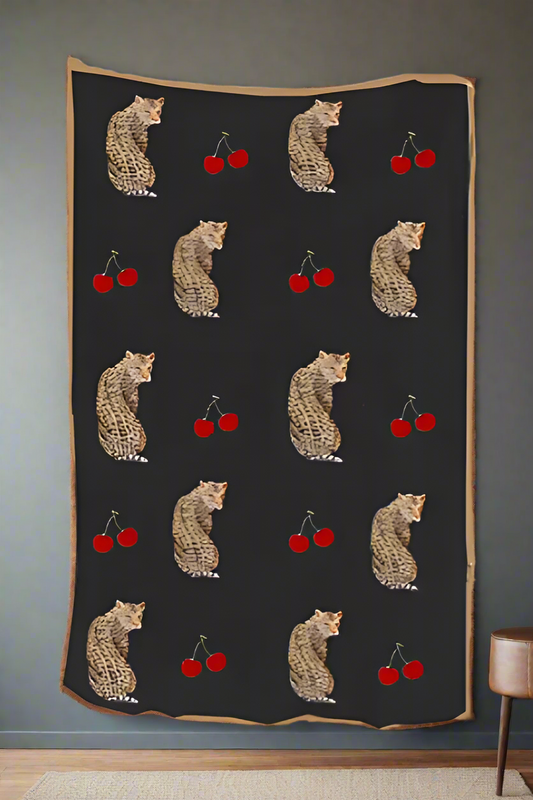 PREORDER Cheetah with Cherries Luxury Blanket