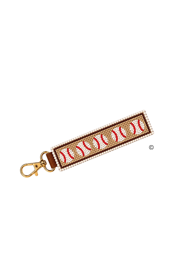Hey Batter Batter Beaded Keychain PREORDER