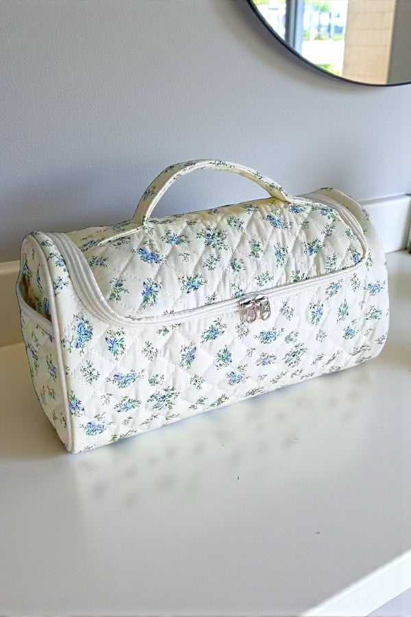PREORDER Foster Blue Floral Cosmetic Case