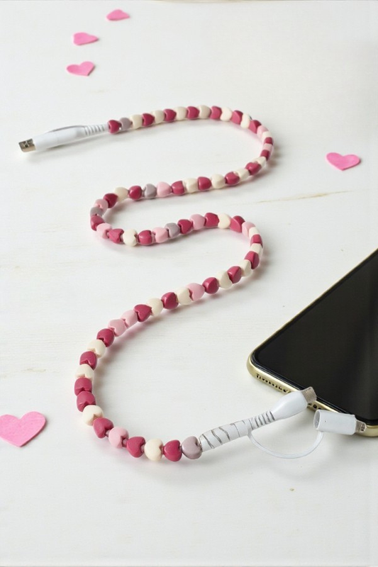 PREORDER Updated Heart Beaded Cord Phone Charger