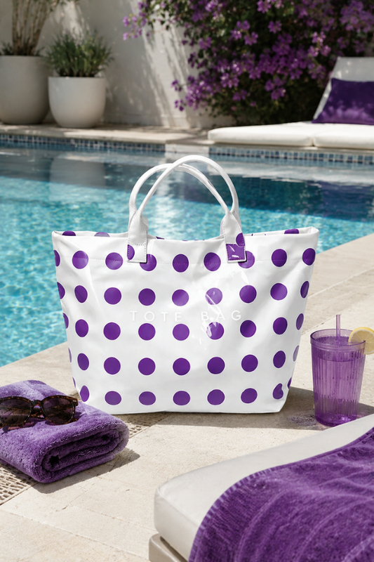 Purple Polka Dot TOTE BAG PREORDER