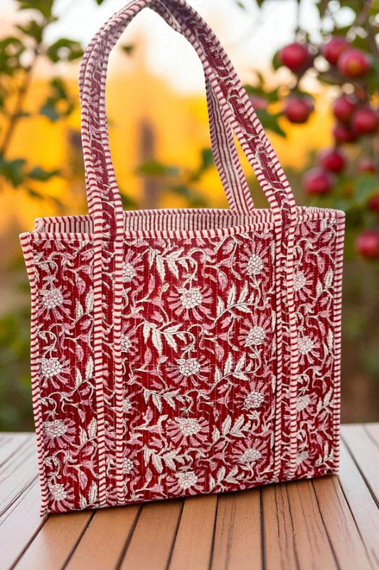 PREORDER Hampton Red Floral Tote Bag
