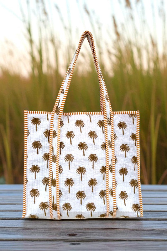 Palm Sunset Tote Bag