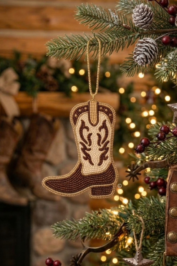 The Rhinestone Rodeo Beaded Ornament PREORDER