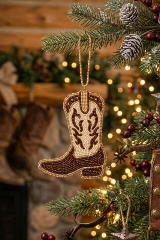 The Rhinestone Rodeo Beaded Ornament PREORDER