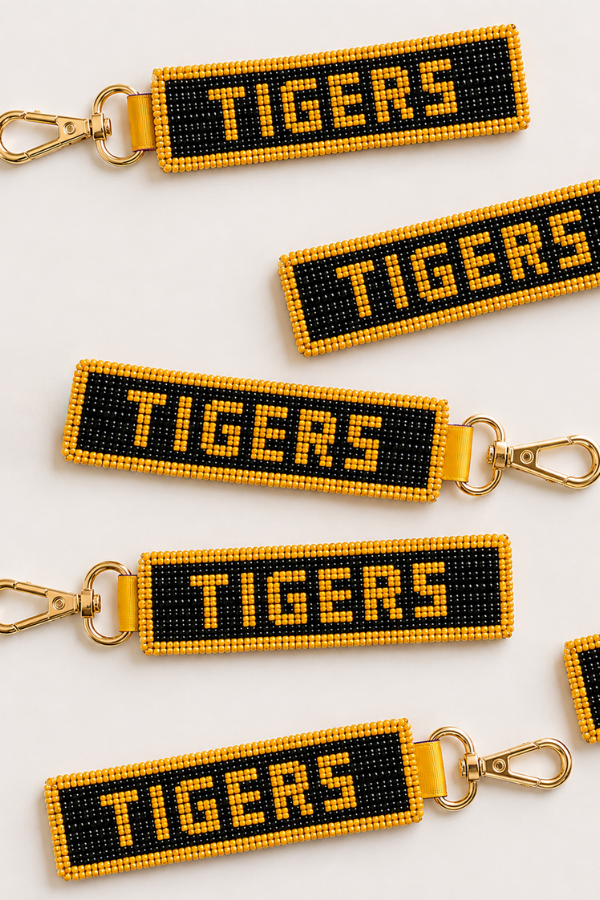 Mizzou Tigers Beaded Keychain PREORDER
