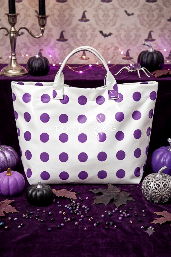 Purple Polka Dot TOTE BAG PREORDER
