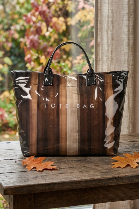 Brown Striped TOTE BAG PREORDER