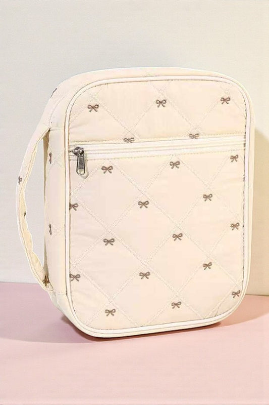 PREORDER Cream and Brown Bow Bible Cover